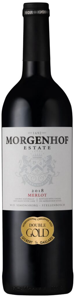 Morgenhof Estate Merlot 2018 red wine bottle