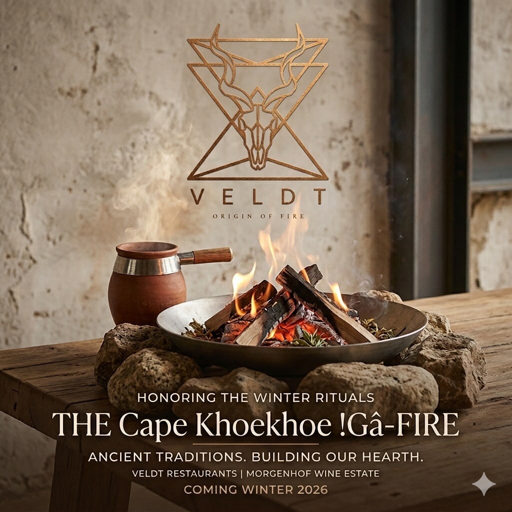 Veldt Origin of Fire restaurant announcement at Morgenhof Wine Estate